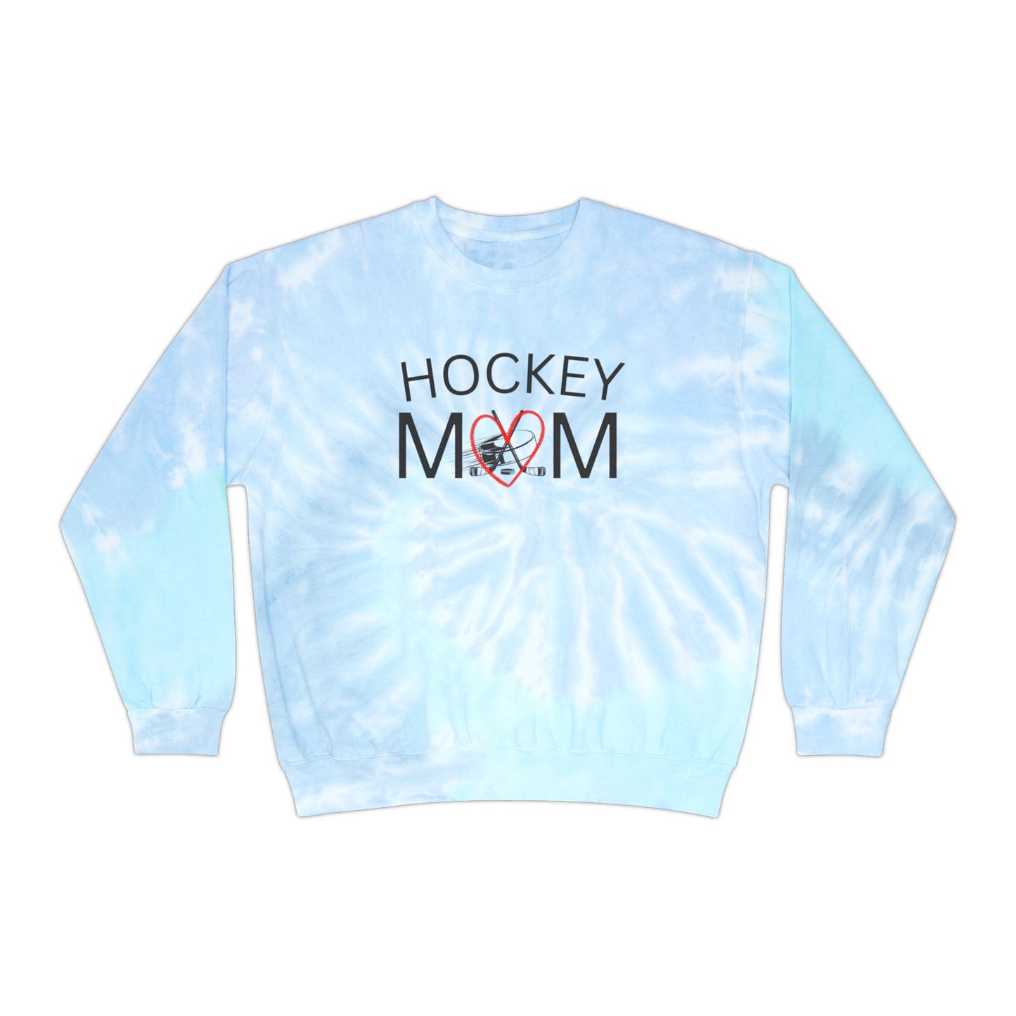 Hockey Mom Tie-Dye Sweatshirt - Cozy Unisex Apparel for Sports Enthusiasts