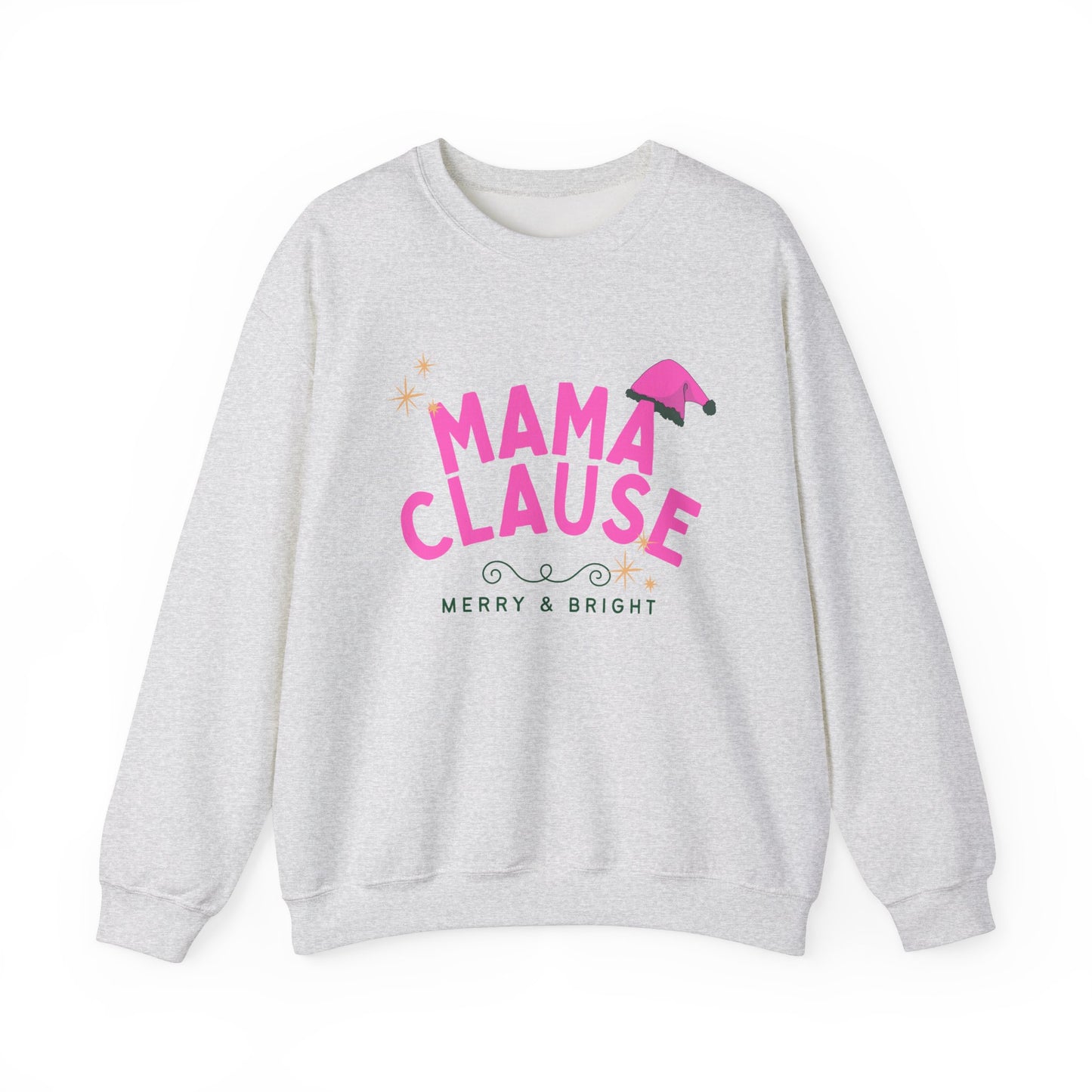 Mama Clause Merry & Bright Unisex Crewneck Sweatshirt