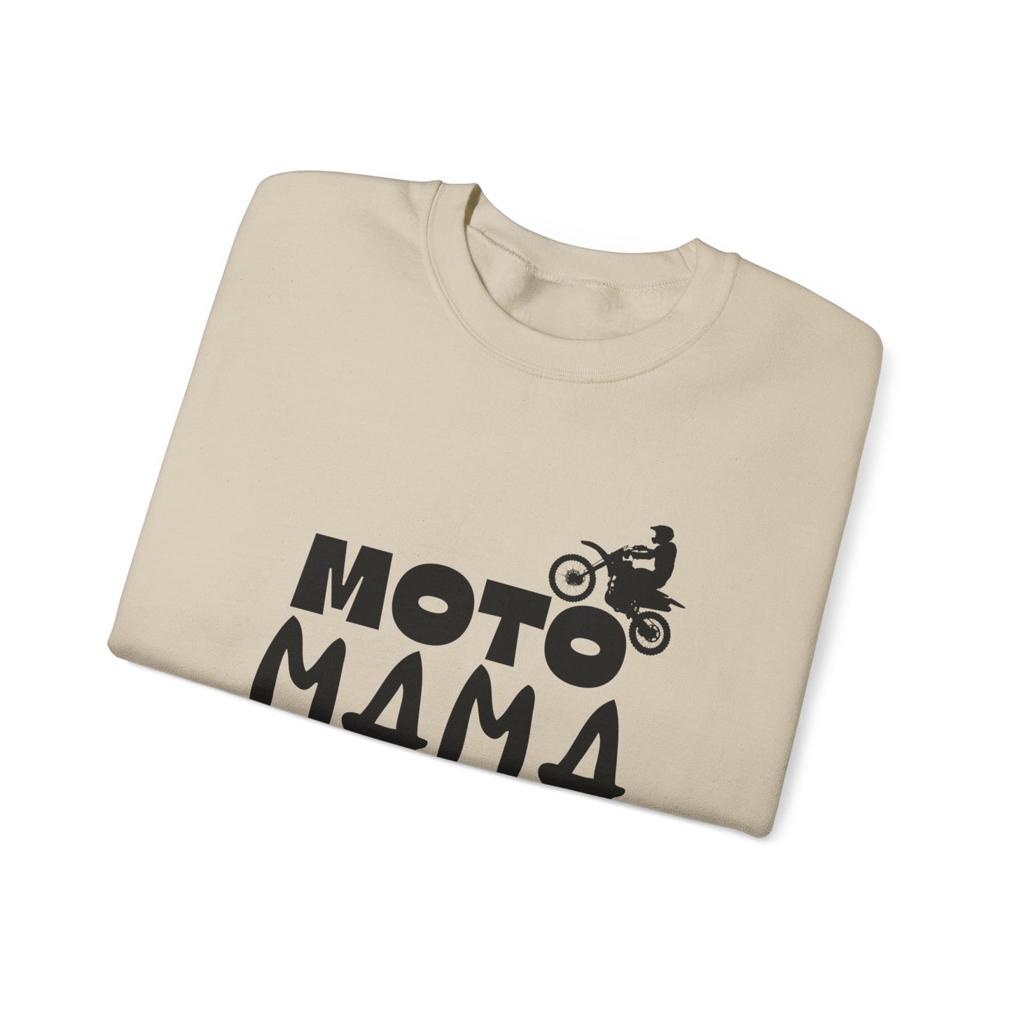 Moto Mama Unisex Heavy Blend™ Crewneck Sweatshirt - Perfect for Bikers & Moms