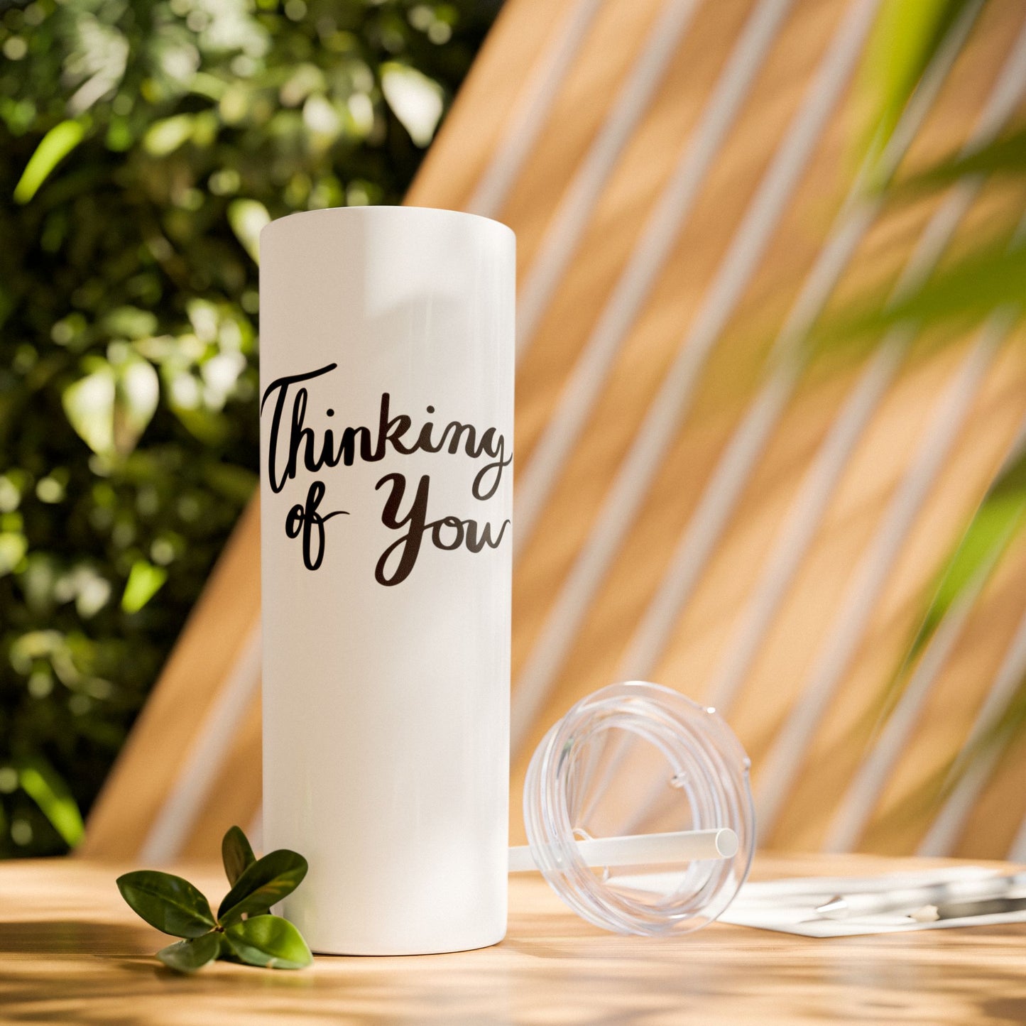 Thoughtful Thinking of You Skinny Tumbler with Straw - 20oz