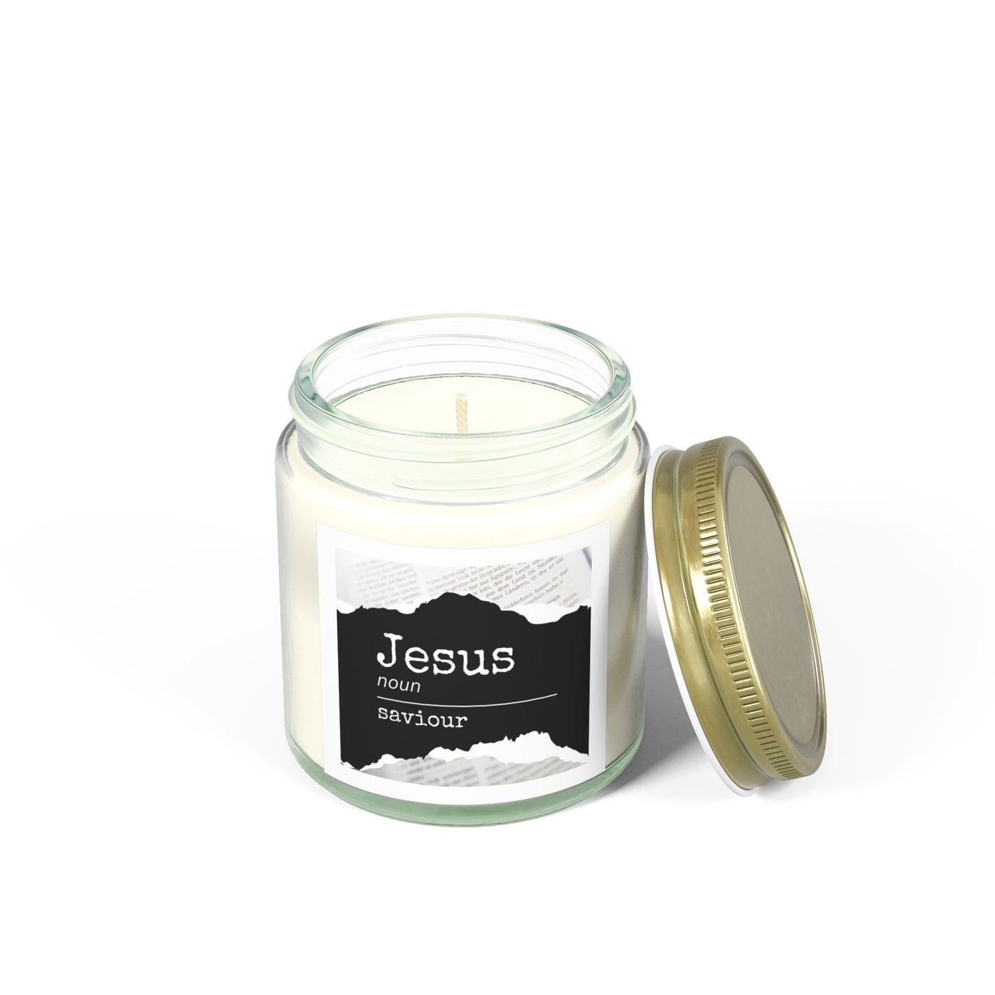 Jesus Scented Candle - Coconut Apricot Wax (4oz, 9oz) for Spiritual Reflection