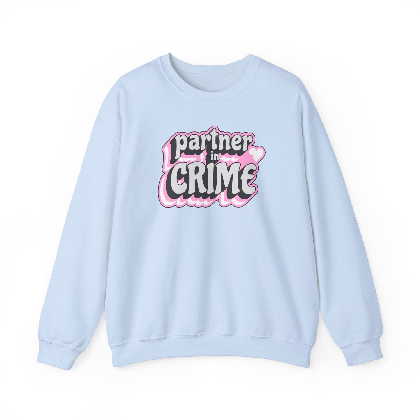 Partner in Crime Unisex Heavy Blend Crewneck Sweatshirt - Cozy Couples Apparel