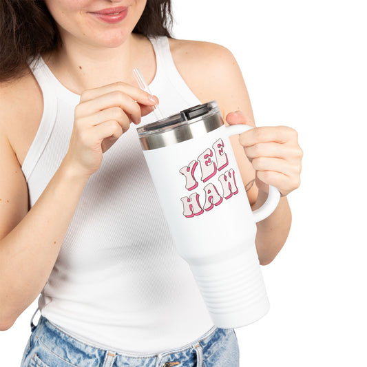 Yee Haw Insulated Travel Mug - 40oz Adventure Drinkware for Outdoor Enthusiasts