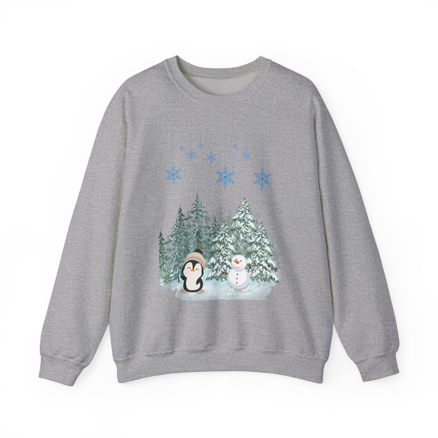 Winter Wonderland Penguin & Snowman Crewneck Sweatshirt