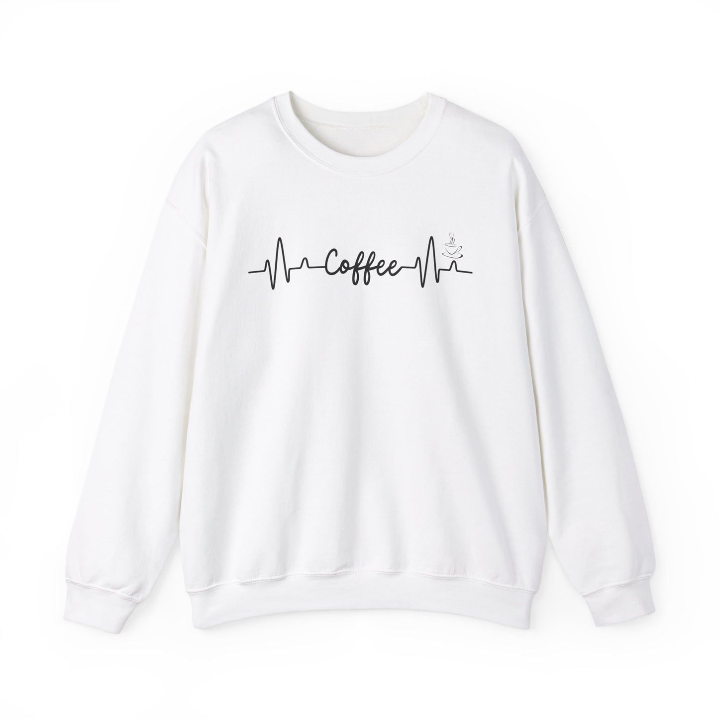 Coffee Heartbeat Unisex Crewneck Sweatshirt