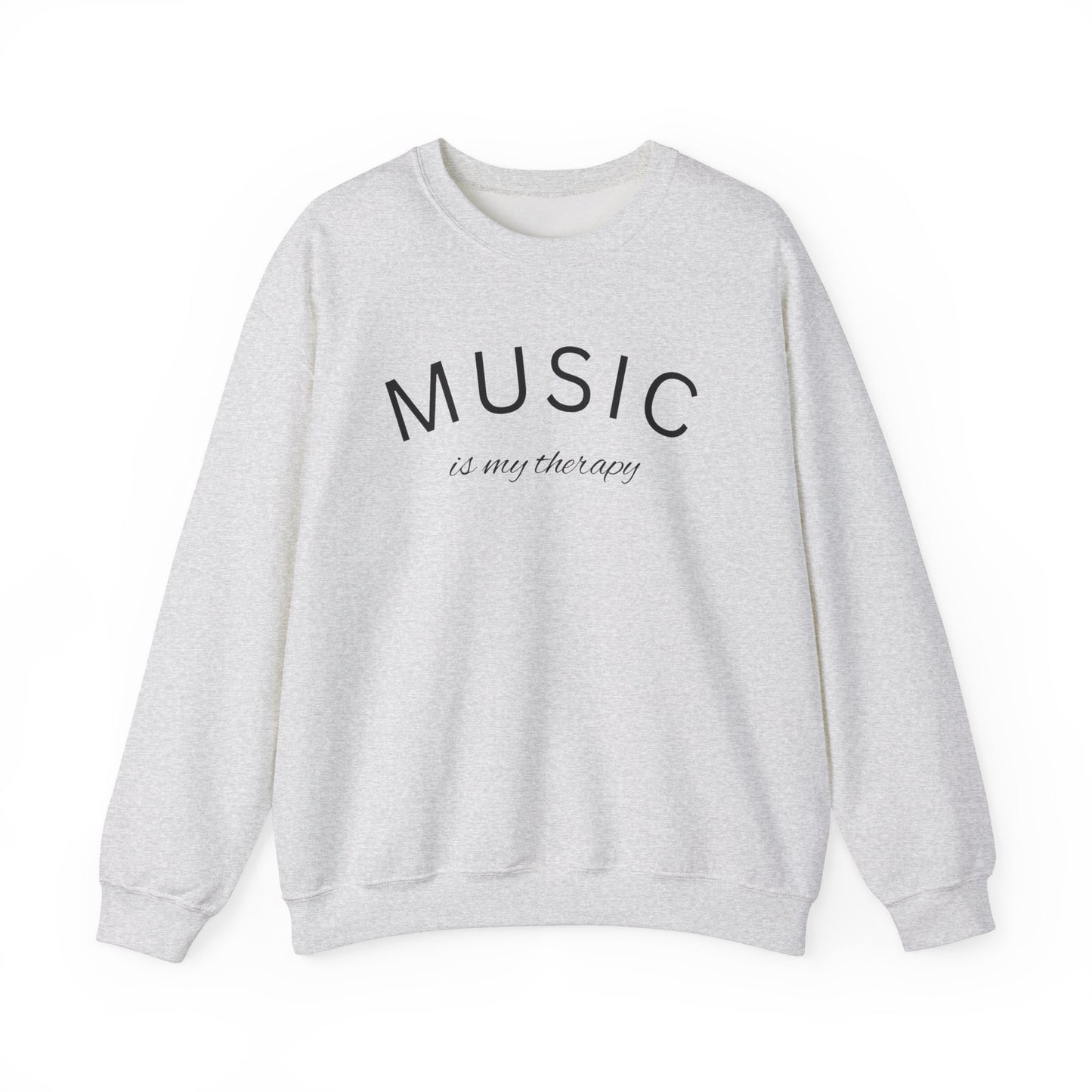 Music is My Therapy Unisex Heavy Blend™ Crewneck Sweatshirt - Cozy and Stylish Gift for Musicians