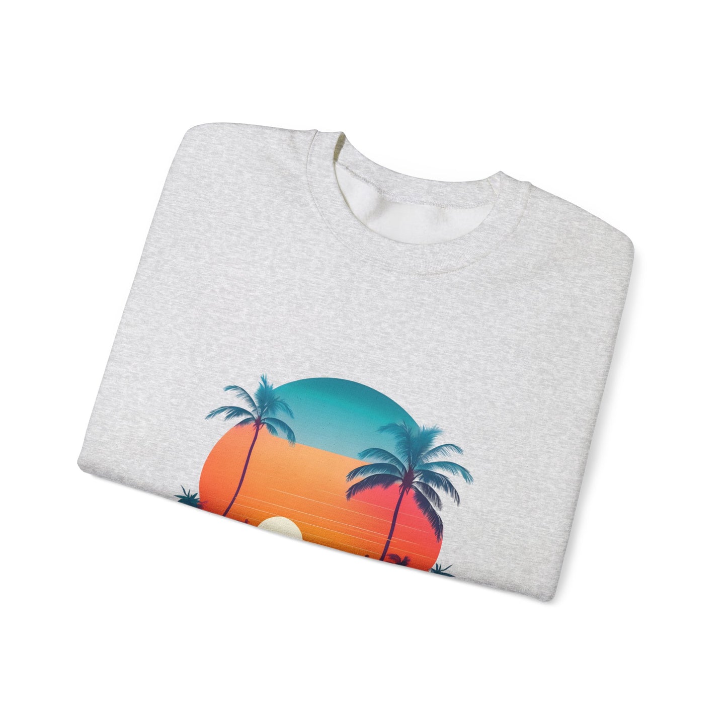 Retro Sunset Car Unisex Crewneck Sweatshirt