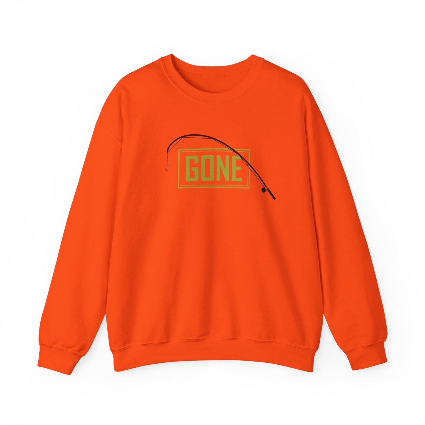 Gone fishing Green Unisex Crewneck Sweatshirt - Perfect for Outdoor Lovers