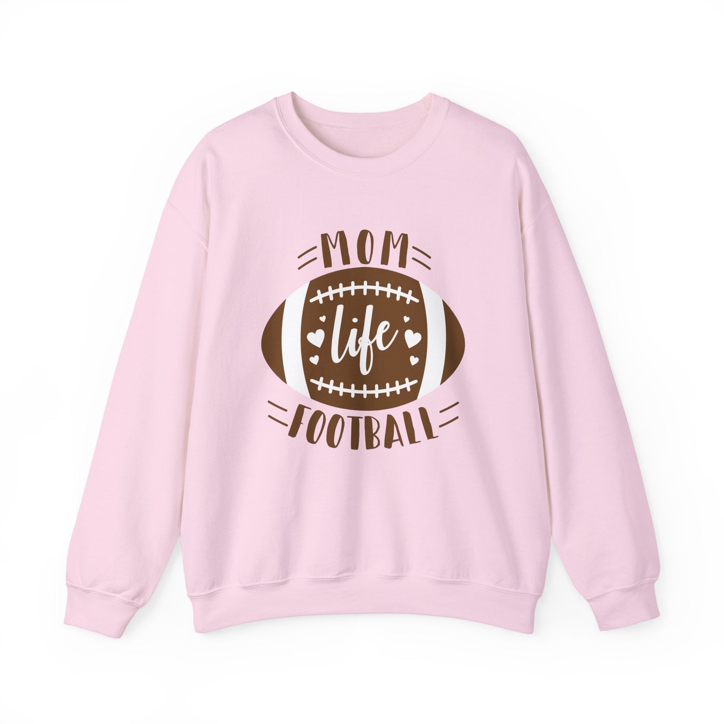 Mom Life Football Crewneck Sweatshirt | Unisex Heavy Blend