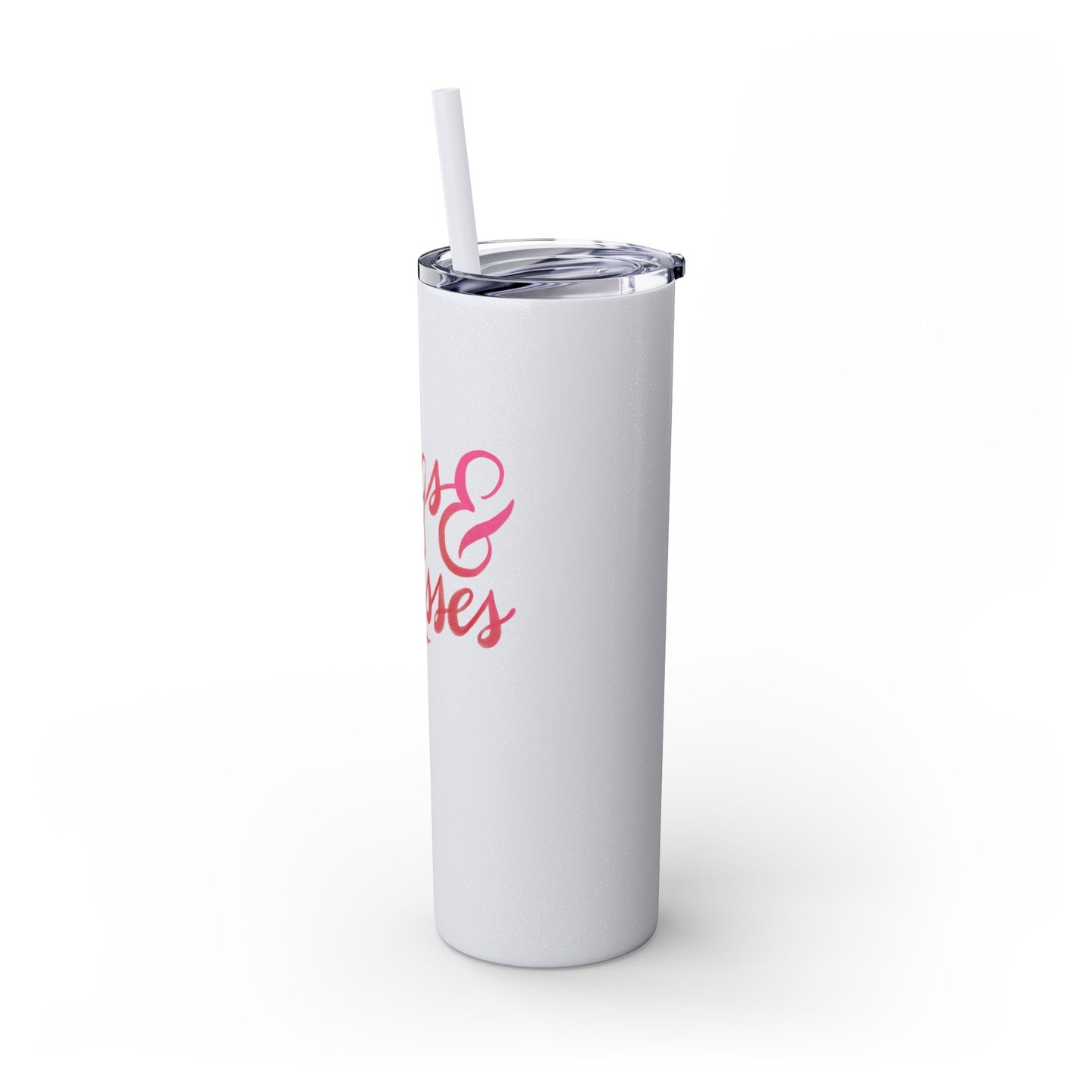 Hugs & Kisses Skinny Tumbler with Straw - 20oz Love Drinkware