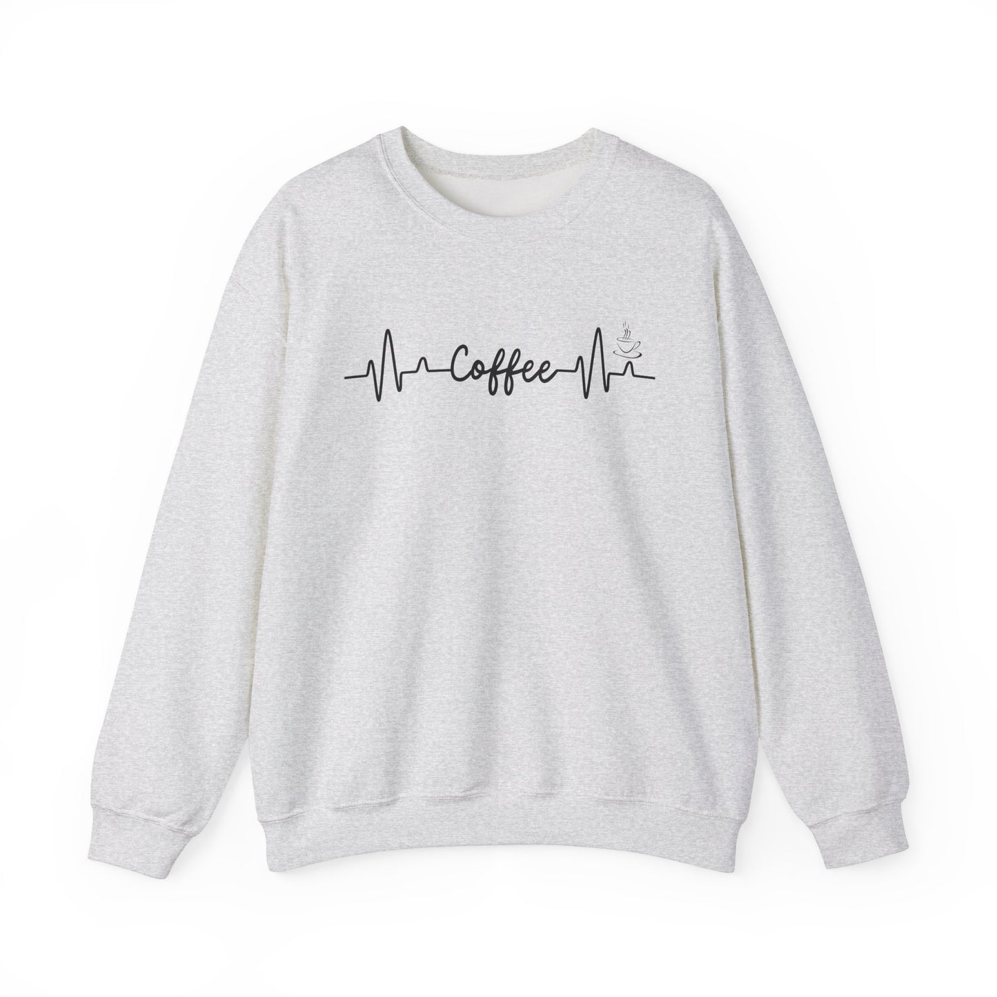 Coffee Heartbeat Unisex Crewneck Sweatshirt